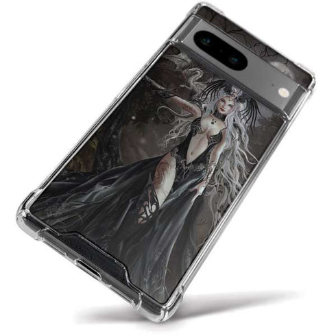 Gothic Princess with Silver Dragon by Nene Thomas Google Pixel 8a Clear Case